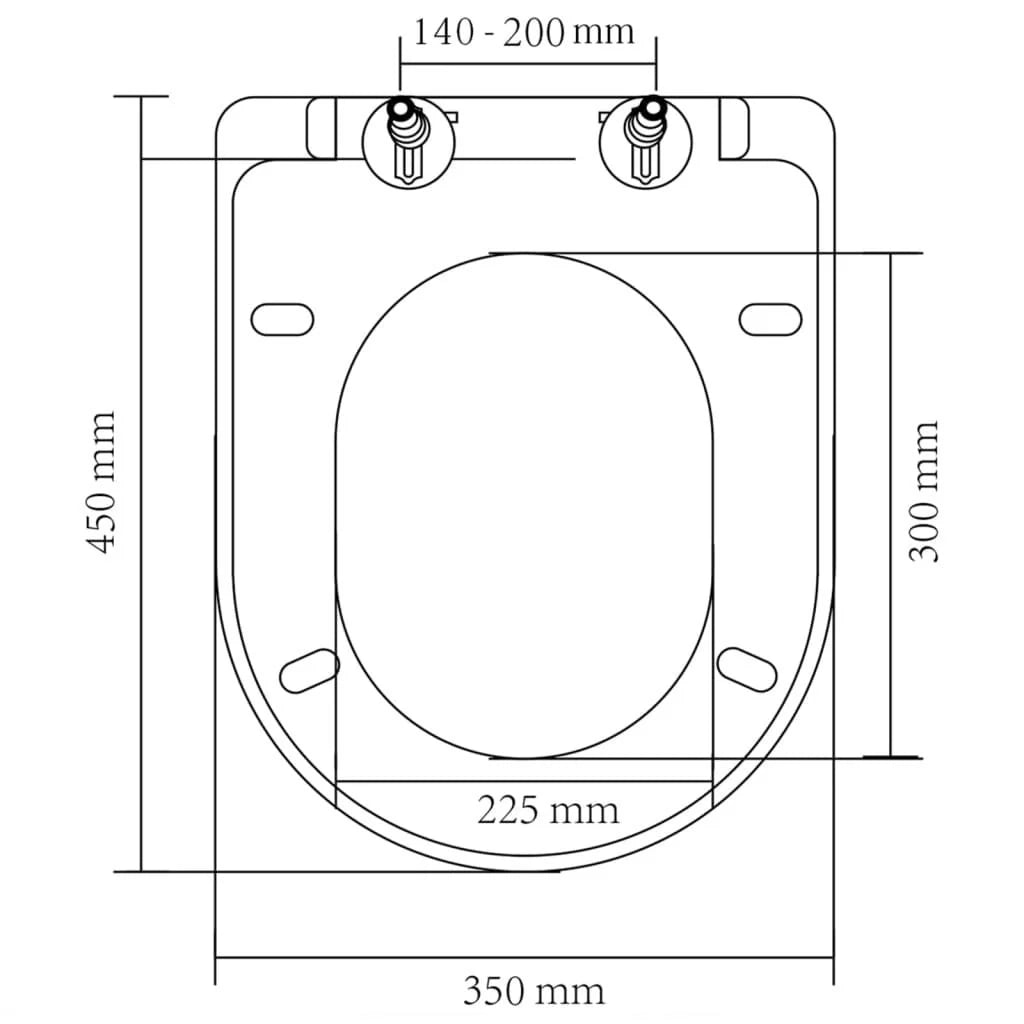 Sedile WC quadrato bianco con chiusura ammortizzata e sgancio rapido 02_0002892