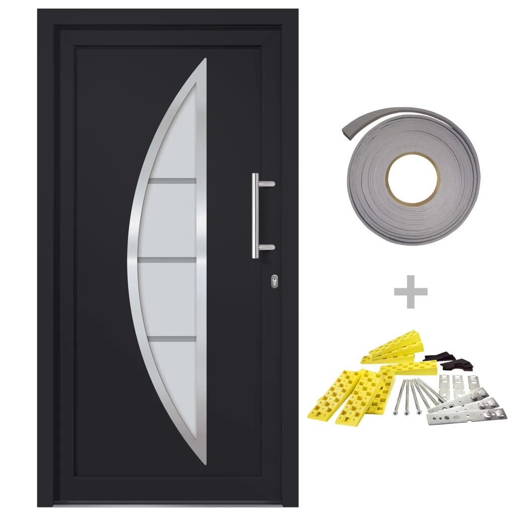Porta di Ingresso Antracite 98x200 cm cod mxl 58916