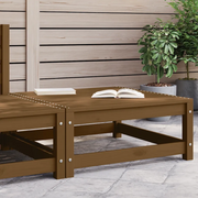 Poggiapiedi da Giardino 70x70x30 cm ambra in Legno di Pino 805673