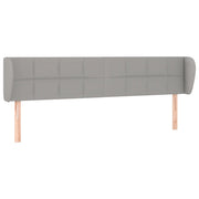 Testiera | Testata ad Orecchio Grigio Chiaro 183x23x78/88 cm in Tessuto