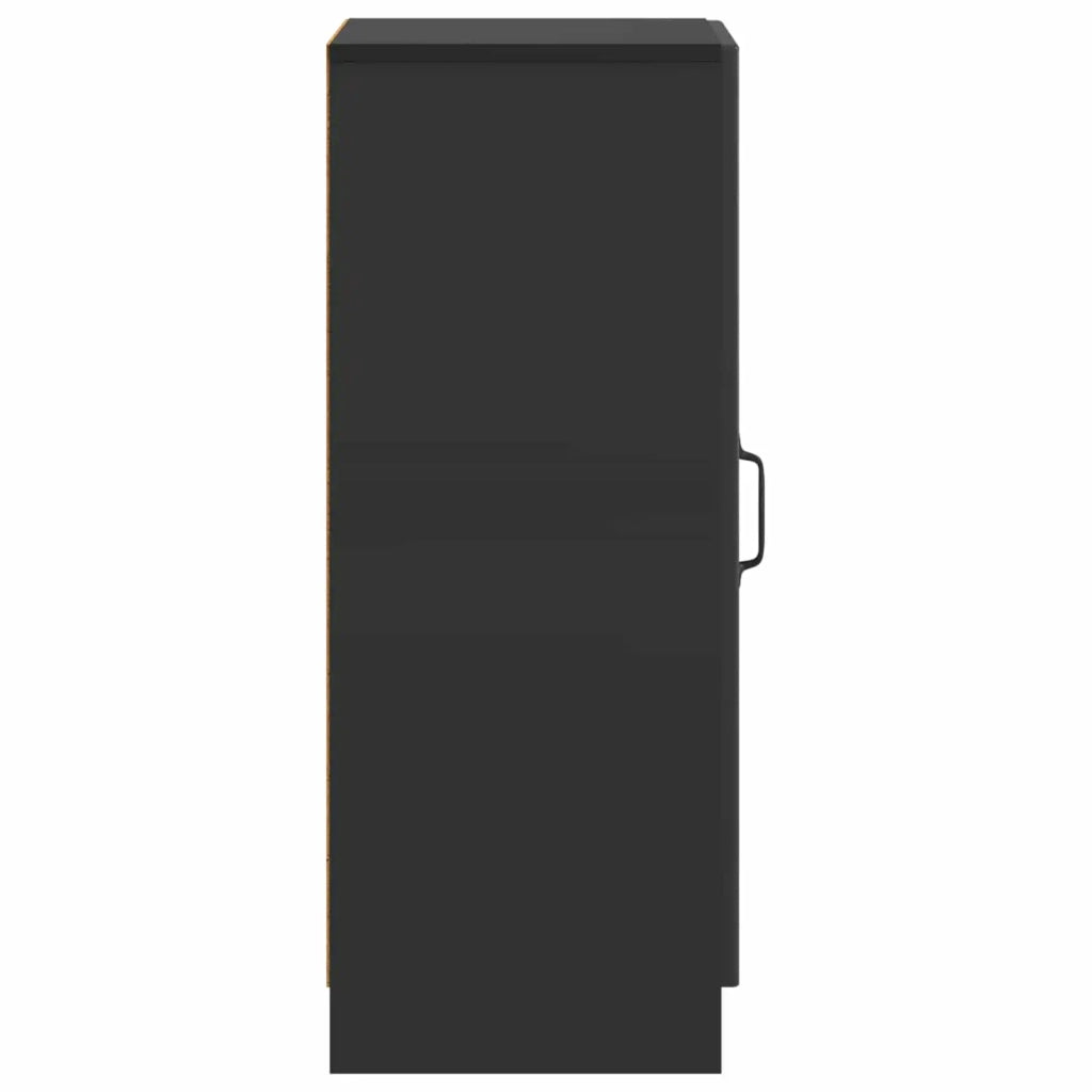 Credenza | Madia | Buffet da pranzo | Armadio da pranzo Nero 33 x 34,5 x 87 cm Legno ingegnerizzato