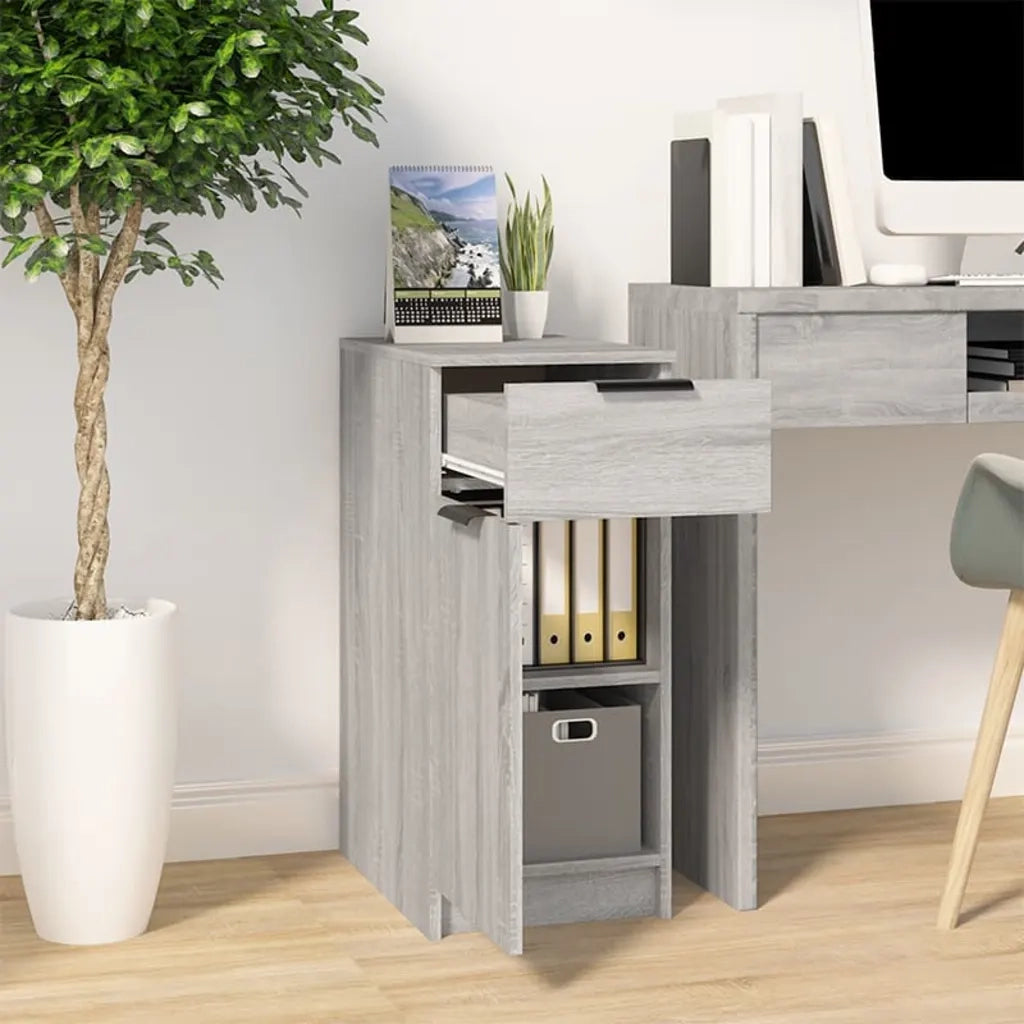 Armadietto da Scrivania Grigio Sonoma 33,5x50x75 cm Legno 817130