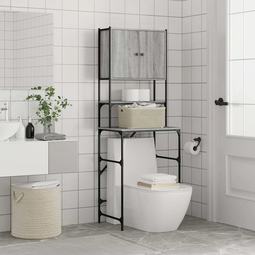 Mobile per Lavatrice Grigio Sonoma 68x48,5x194 cm 838976