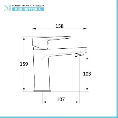 Set miscelatori lavabo e bidet nero opaco con piletta inclusa  Erika