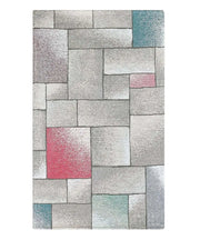 Tappeto Arredo TETRIX MULTICOLORE salotto soggiorno camera, disegno geometrico stile mondrian arte moderna, multiuso lavabile antiscivolo cm.115x175