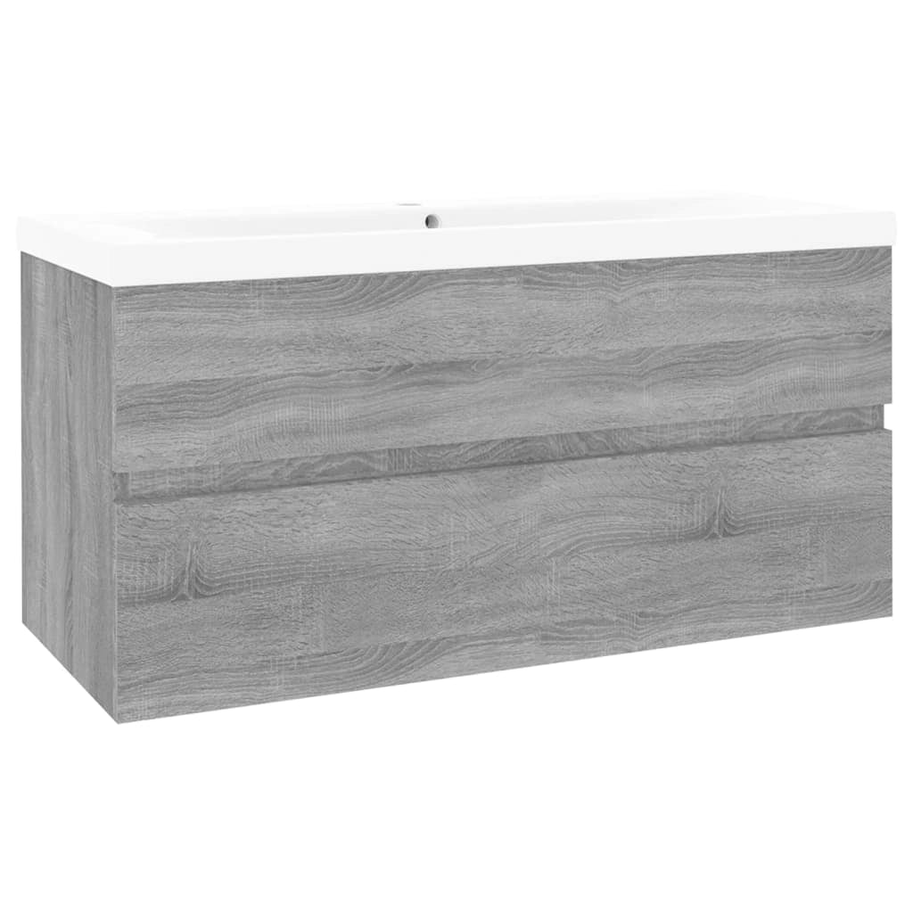 Mobile lavabo con lavabo integrato 91 x 39,5 x 18,5 cm legno ingegnerizzato grigio Sonoma 02_0006881