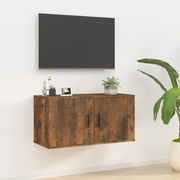Mobile Porta TV a Parete rovere fumo 80x34,5x40 cm 816629