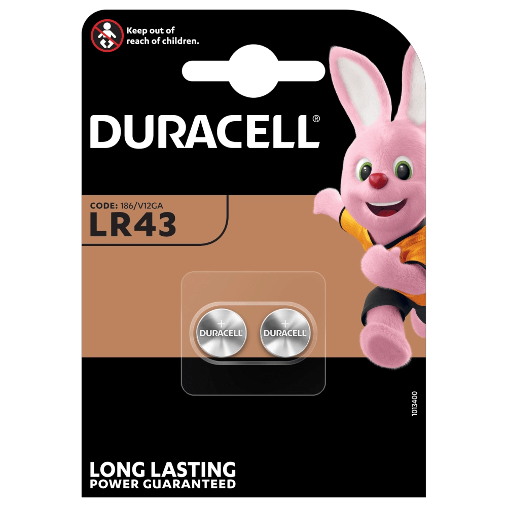 PILA PER L'ELETTRONICA 'LR43' Blister 2 pezzi - 10 pezzi- DURACELL