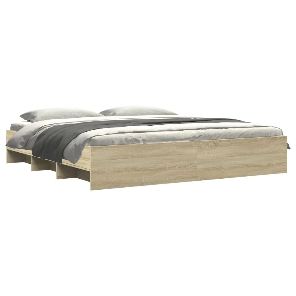 Giroletto senza Materasso Rovere Sonoma 200x200cm in Truciolato 3295627