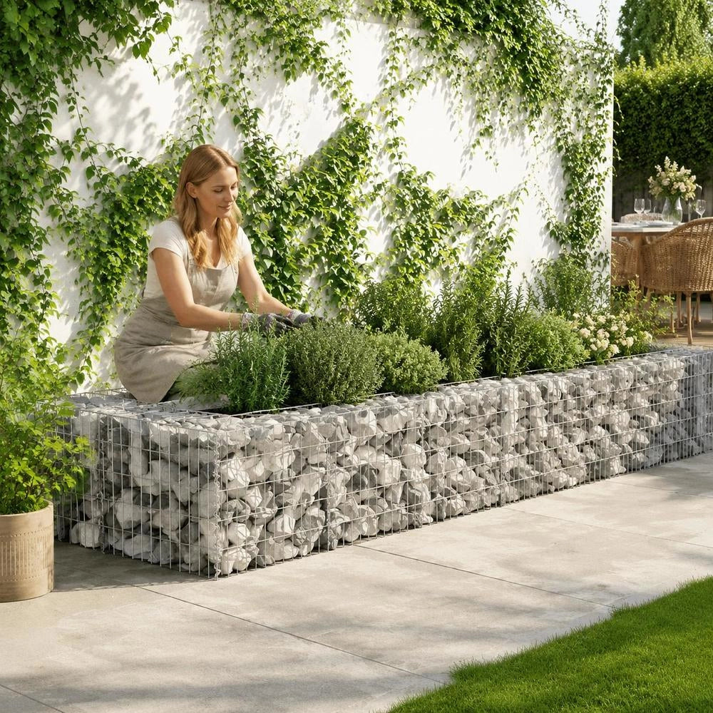 Gabion Wall, Galvanized Steel, 450x30x50 Cm