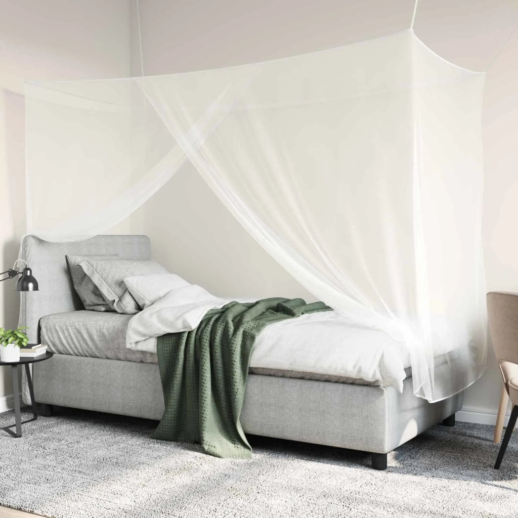Zanzariera per letto 156 maglia 3 pcs Bianco Poliestere 42033557