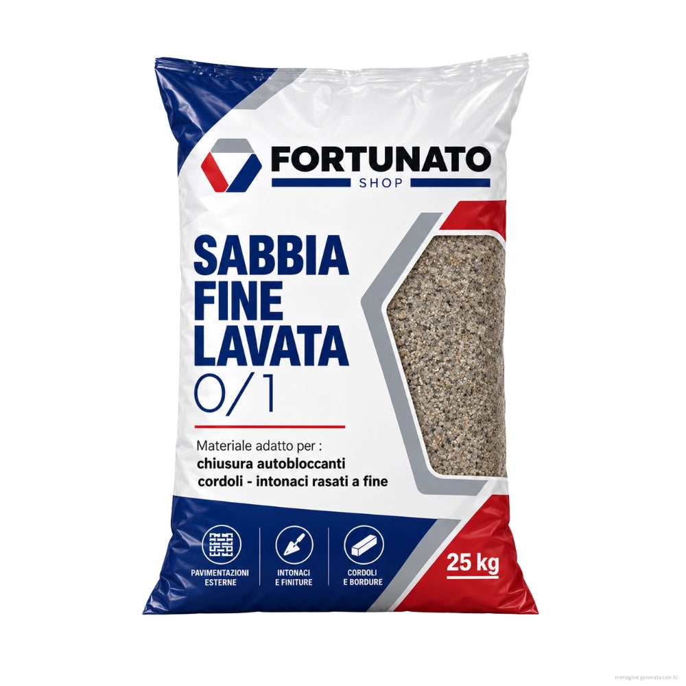 Fortunato sabbia fine lavata 0/1 del po 25 kg produzione intonaci malte rasanti