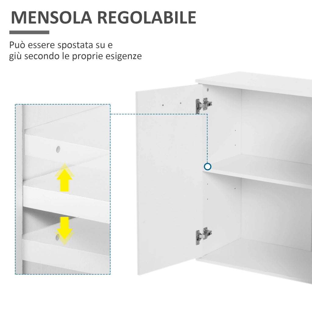 Cassettiera ¨C Zephmum ¨C Bianco 106x35x76 Legno