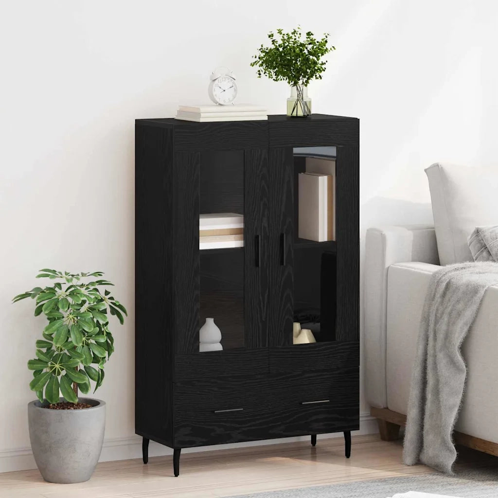 Credenza Rovere Nero 69,5 x 31 x 115 cm Legno multistrato 882543