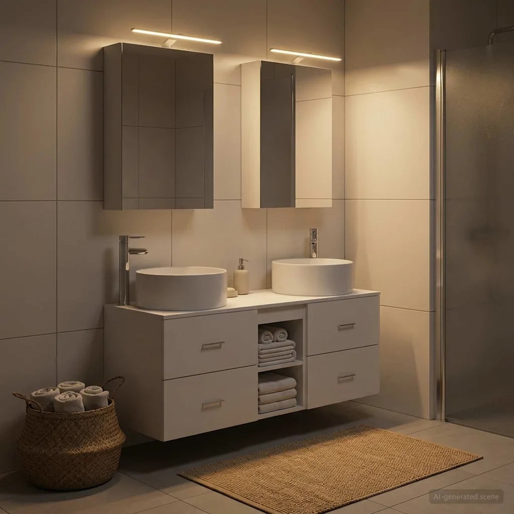 Set di mobili per il bagno 5 pcs Bianco 3407071