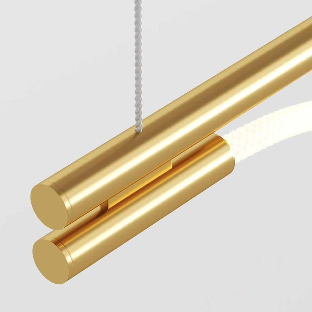 Maytoni Lampadario Sospensione Moderna Tau 1 luce LED integrato oro alluminio