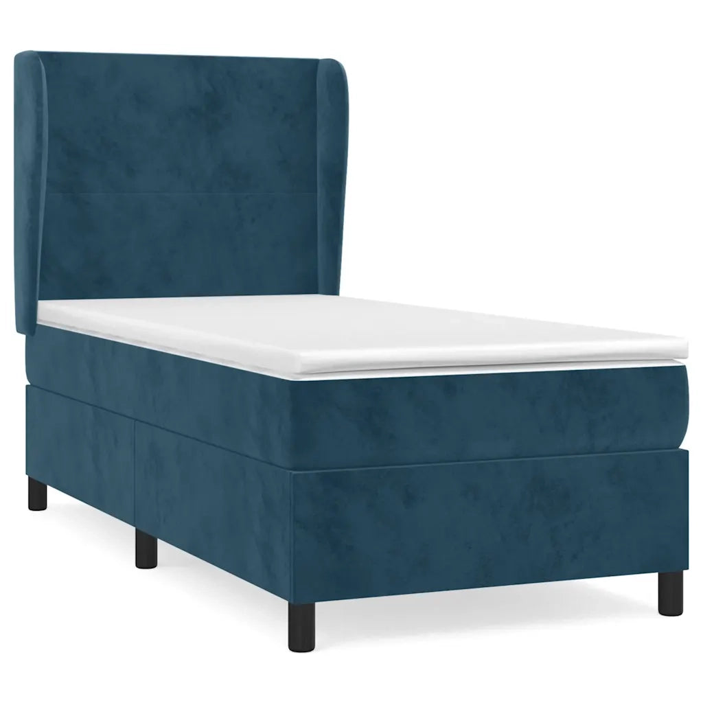 Giroletto a Molle con Materasso Blu Scuro 100x200 cm in Vellutocod mxl 74266
