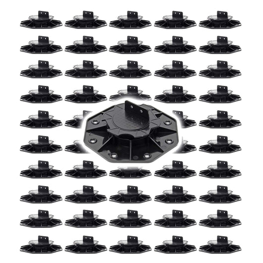 Set 50 supporti per pavimenti galleggianti, Altezza regolabile 18-25mm Max 2700 kg, Piedini per Decking