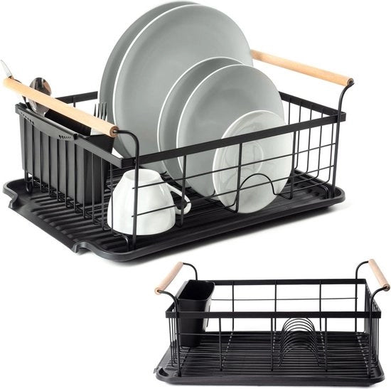 Afdruiprek 425 x 295 x 19 cm - Adatto per la cucina - Nero
