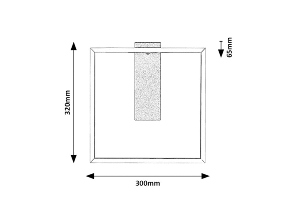 Applique LED quadrata 14W argento 4000K Rabalux Tumnus
