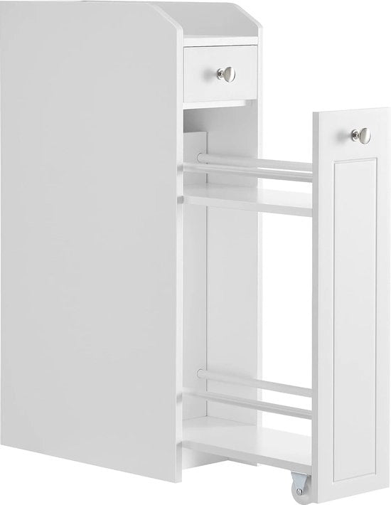 Arredo da Bagno Compattabile per Carta Igienica - Scatola di Deposito Sottile con Laverda per Ambienti Piccoli
