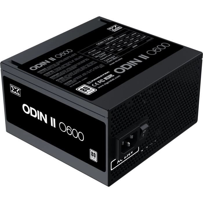 Alimentatore PC - XIGMATEK - Odin II O600 - 600W - 80Plus - Non modulare - Ventola da 120mm - Nero