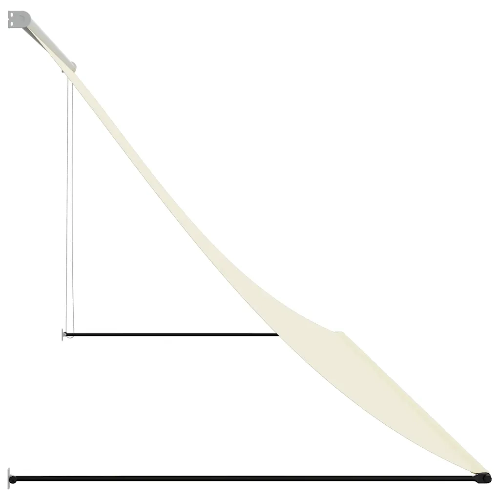 Tenda da Sole Retrattile Crema 300x150 cm in Tessuto e Acciaio 368761