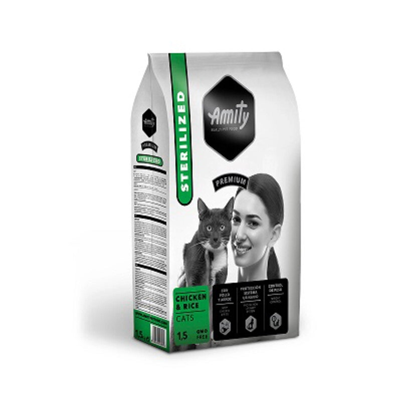CIBO GATTO AMITY 1,5 KG STERILIZED CHICKEN  RICE- 8,0 pz