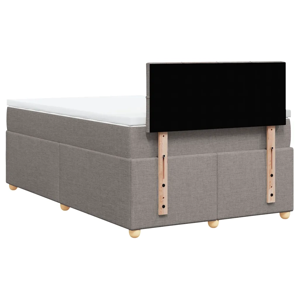 Giroletto a Molle con Materasso Tortora 120x190 cm in Tessuto