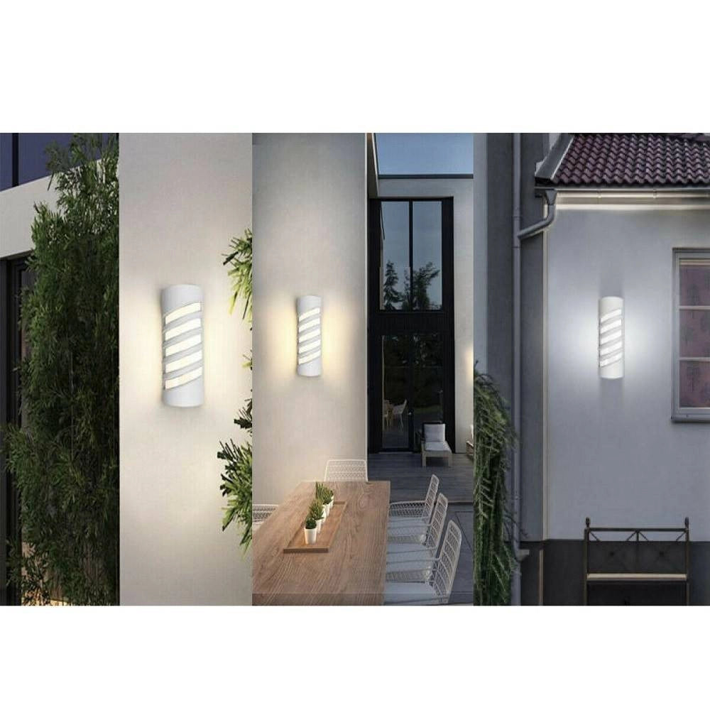 Trade Shop - Applique Led A Parete Bianco 12 W Per Esterno Luce 3000k 6500k 4000k Ip65 Es56 -