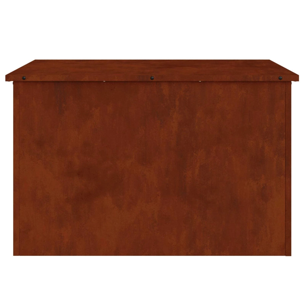 Scatola di Stoccaggio Esterno Ruggine 80 x 50,5 x 50 cm Acciaio 874573