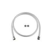 Flessibile doccia da 150 cm cromato-bianco in plastica rinforzata