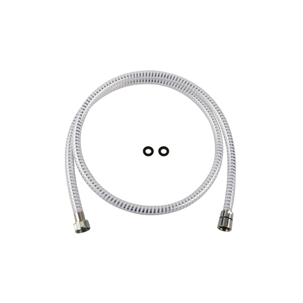 Flessibile doccia da 150 cm cromato-bianco in plastica rinforzata