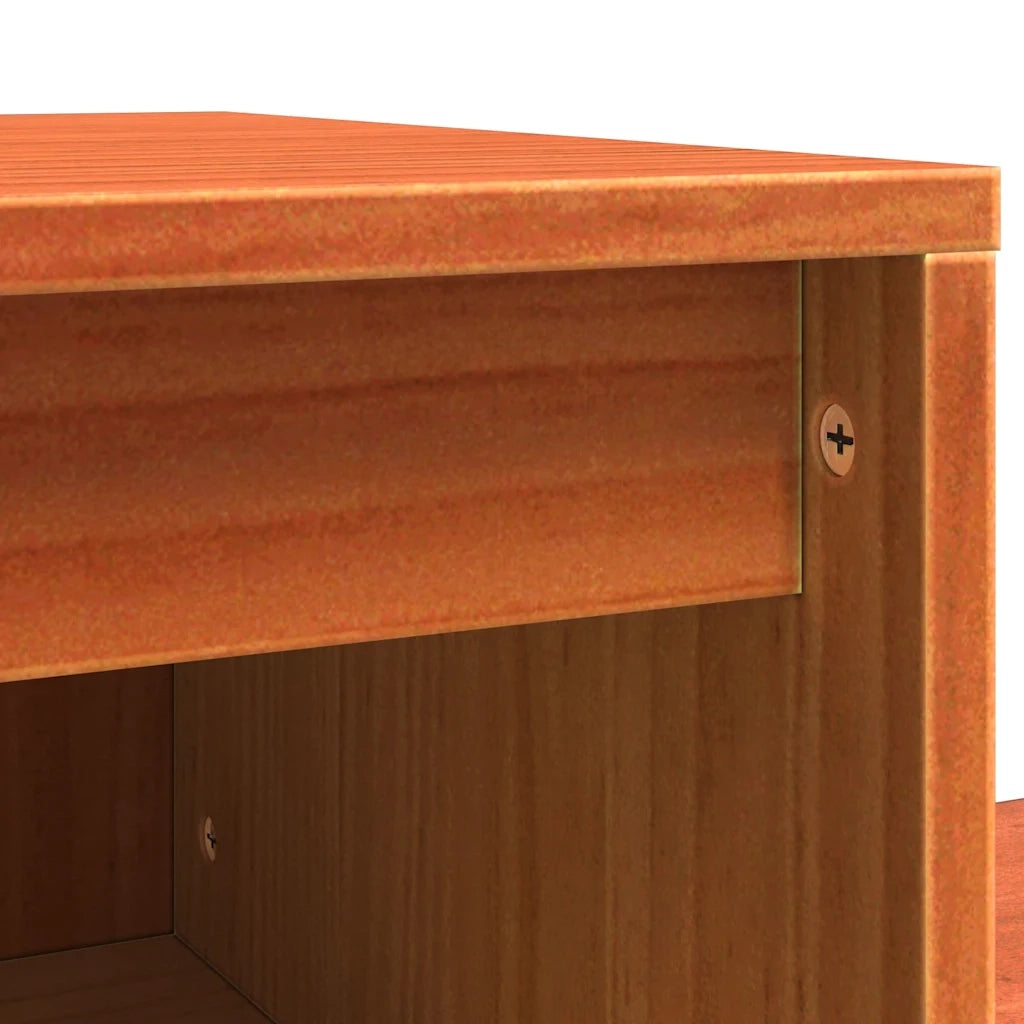 vidaXL Armadio da Notte con cassetto Cera marrone 60 x 34 x 51 cm