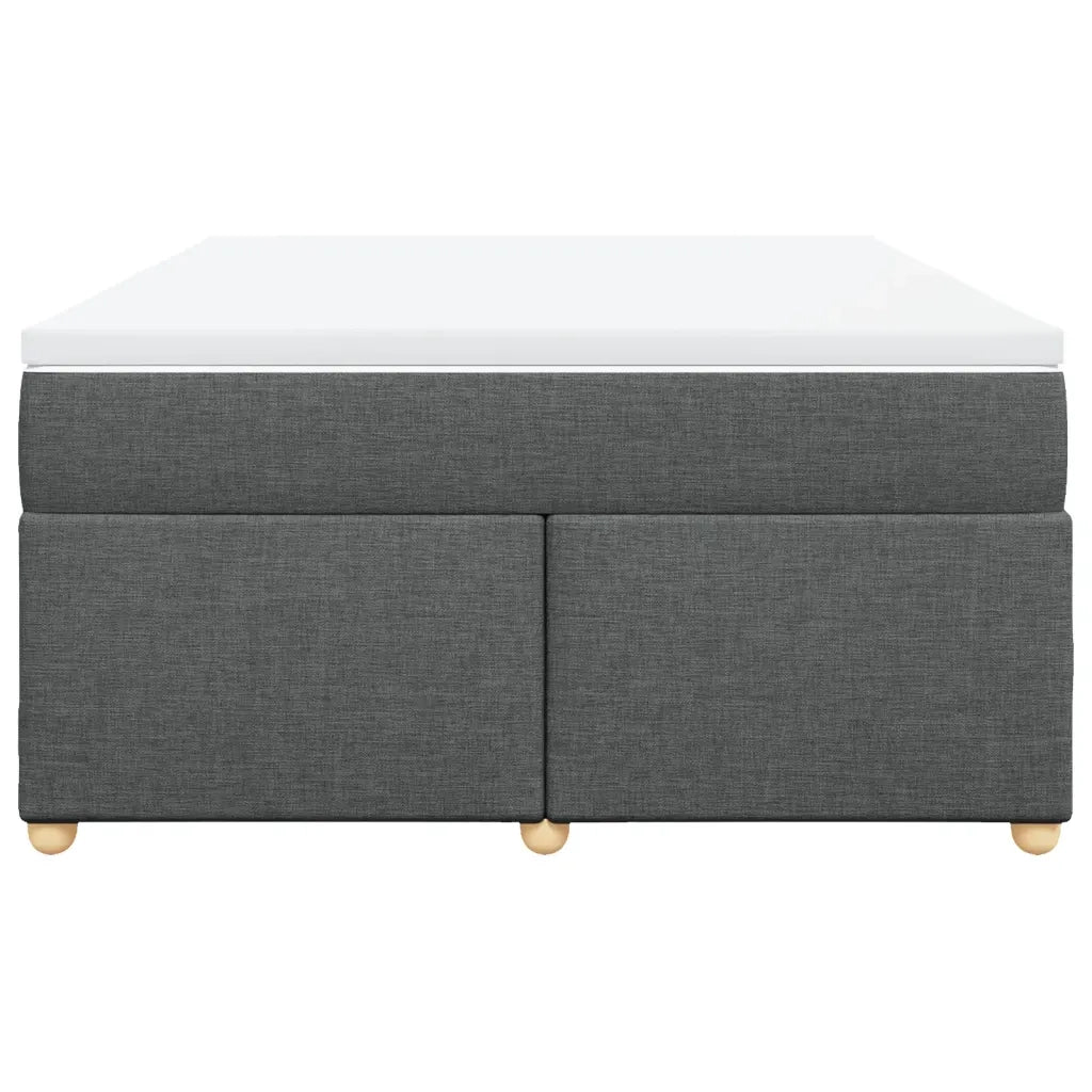 Giroletto a Molle con Materasso Grigio Scuro 160x200 cm Tessuto 3285388