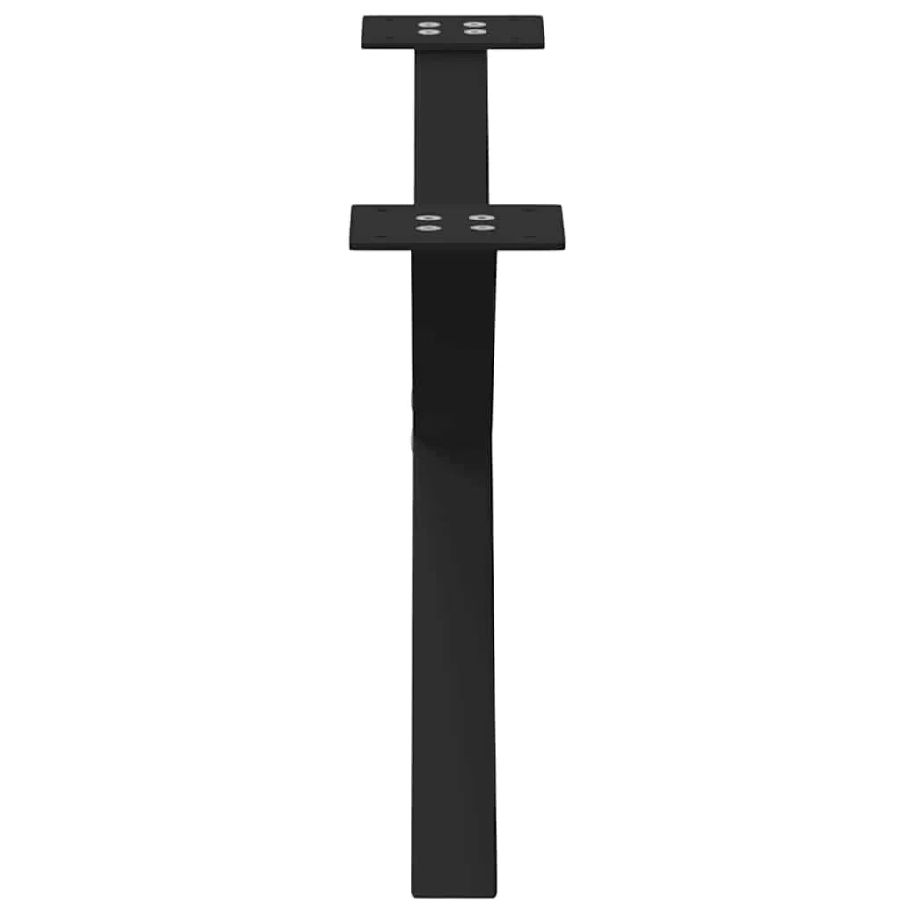 Set di 2 gambe per tavolino a forma di X 70 x 30 cm struttura robusta design moderno in acciaio nero 02_0057159