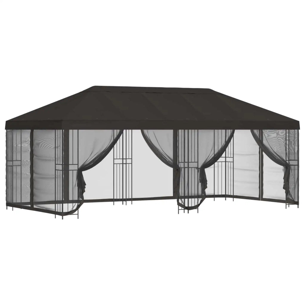 Gazebo con pareti laterali 6 x 3 m Antracite 3375996