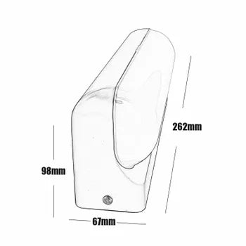 Applique da parete LED 12W da esterno Lampada impermeabile IP65 da muro giardino Nero Luce Calda 3000k
