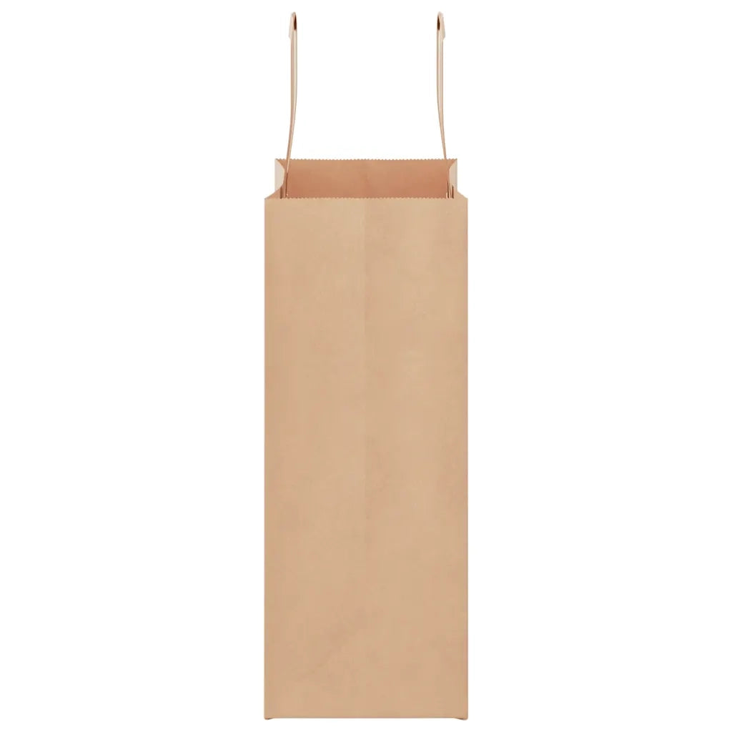 vidaXL Sacchetti di Carta 50 pz con Manici Marrone 21x11x28 cm
