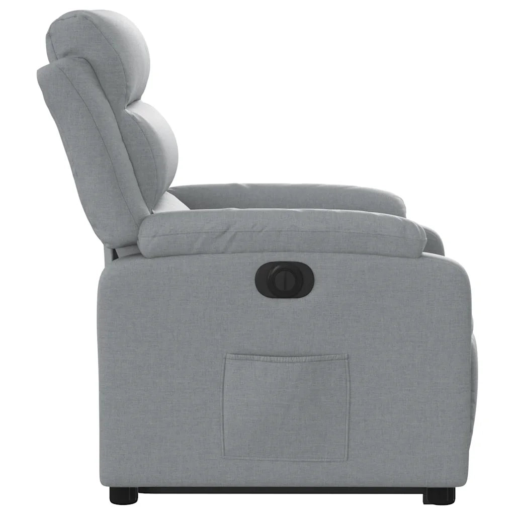 Poltrona Reclinante Alzapersona Elettrica Grigio Chiaro Tessuto 3205004