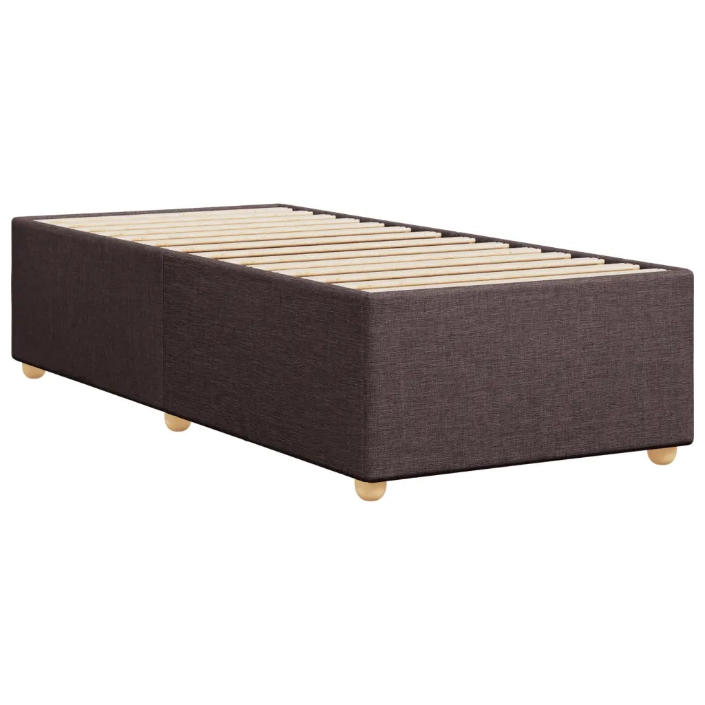 Giroletto senza Materasso-Struttura Letto Marrone Scuro 90x190 cm Tessuto 832126