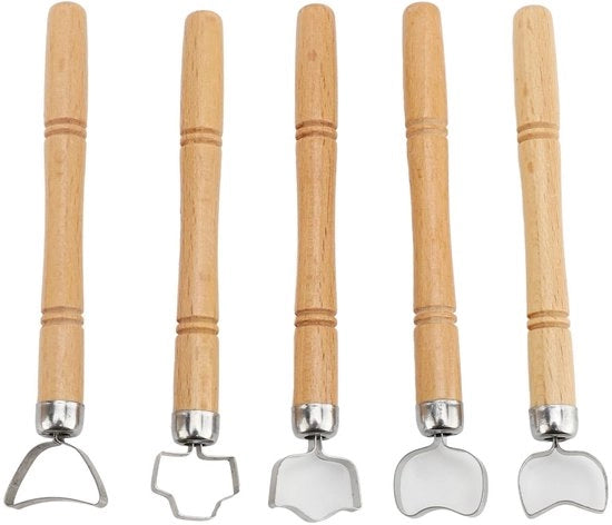 Schraper 5-delige Set - Gereedschap in Ceramica - Snijdiepte Adattiva - Maniglie in Ceramica - Ideale per Scultura - Molteplici Applicazioni - Gereedschap per Scultura