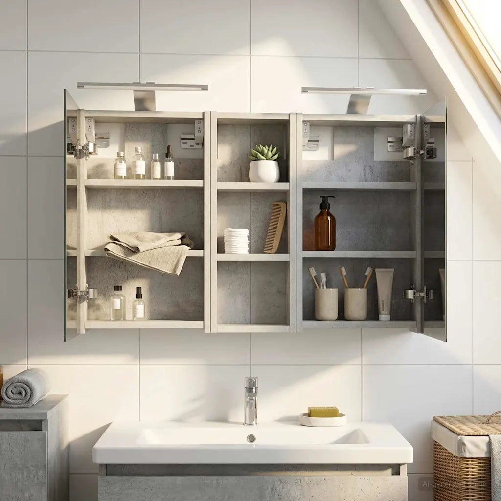 Set di Armadi da Bagno con lo scaffale 3 pcs 80 x 10,5 x 50 cm 3403659