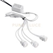 GFA920C- MODULO DA 3 FARETTI LED 3000K 450LM 3X1W D.2CM DA INCASSO BIANCO
