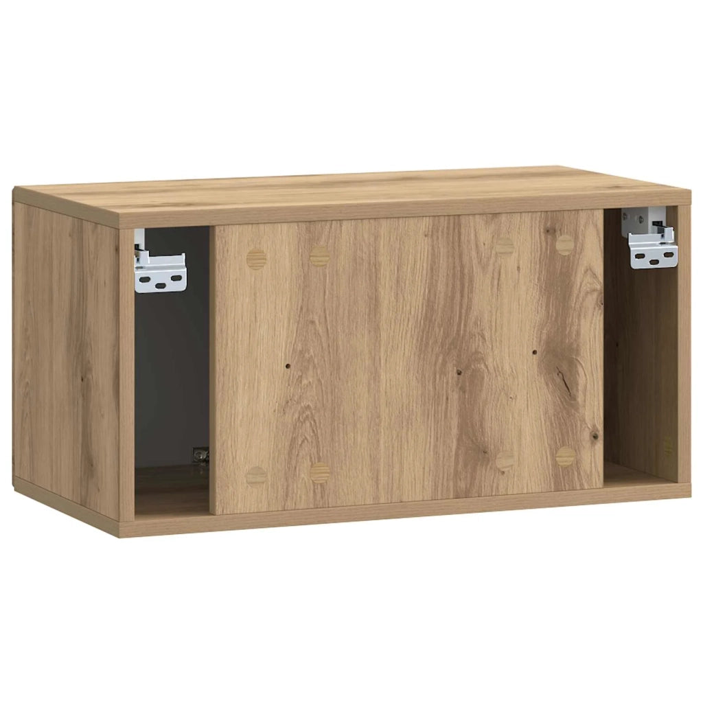 Mobile TV da Muro | Armadietto TV | Mobile Porta TV Rovere Artigianale 59,5 x 31 x 30 cm