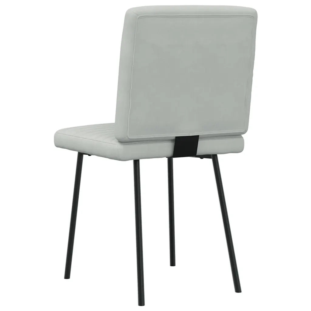 Sedie da Pranzo 4 pz Grigio Chiaro in Velluto 3315256