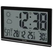 Explore Scientific RDC-8001 Stazione Meteorologica Digitale Termometro Interno Esterno Previsioni del Tempo Sensore Esterno Montabile a Parete Alimentazione a Batteria AA Display LCD colore Nero