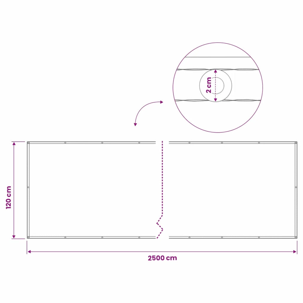 Schermo di Privacy per Balcone 1,2 x 25 m 42036771