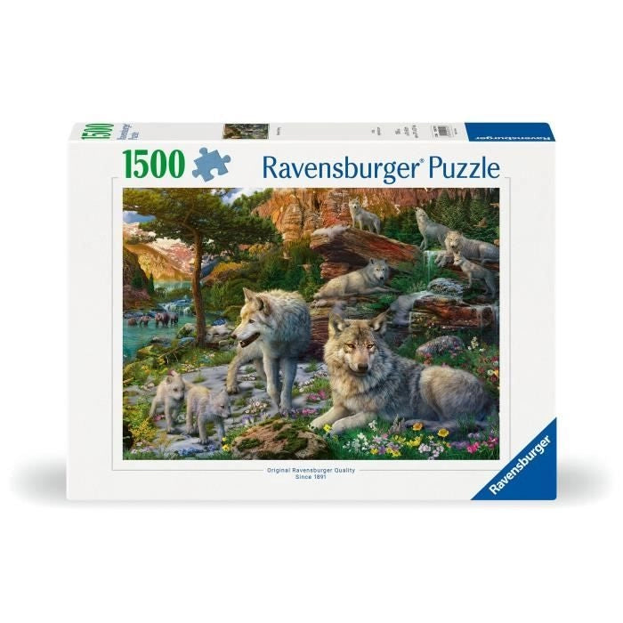 Puzzle da 1500 pezzi Lupi in primavera, Adulti e bambini dai 14 anni, Puzzle di alta qualità 80x60 cm, 12000719, Ravensburger