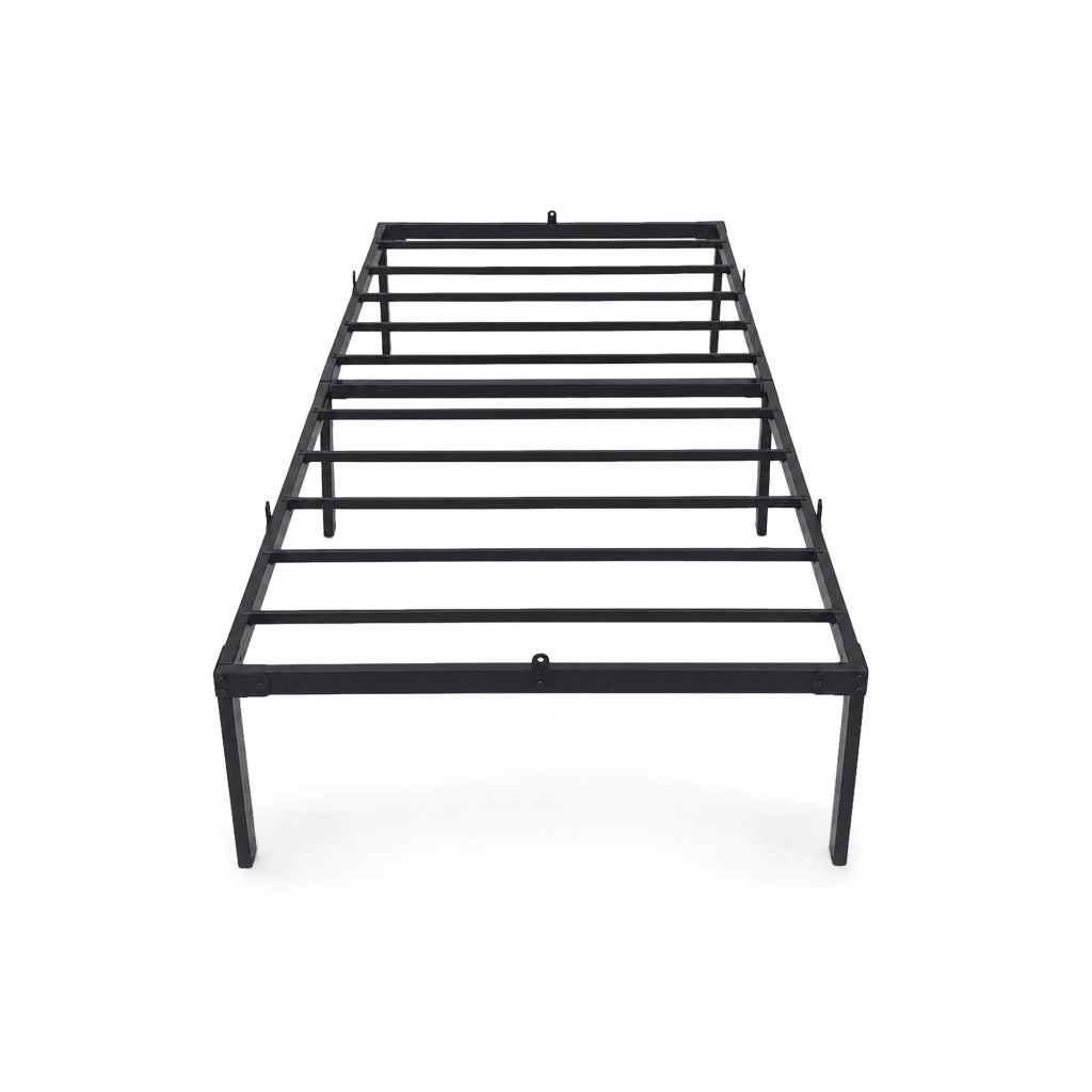 Struttura Letto Pieghevole in Metallo Rete a Doghe 90x200 cm Nero Letto per Ospiti 6 Gambe 10 Doghe